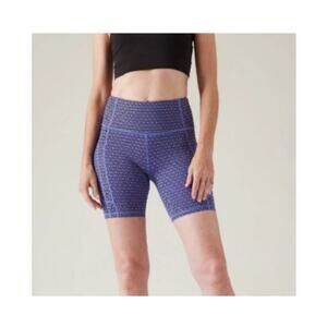 Athleta Bike Shorts Ultimate Stash Purple 7" size Small